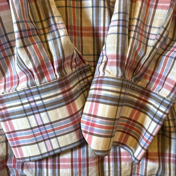 MAKER & COMPANY Mens Shirt Colorful Plaid Button Down Collar Cotton Casual L - Picture 5 of 13